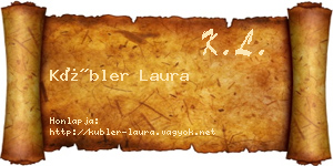 Kübler Laura névjegykártya