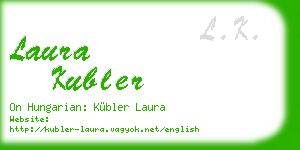laura kubler business card