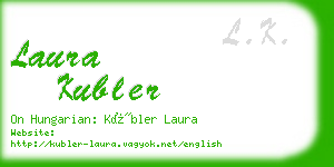 laura kubler business card